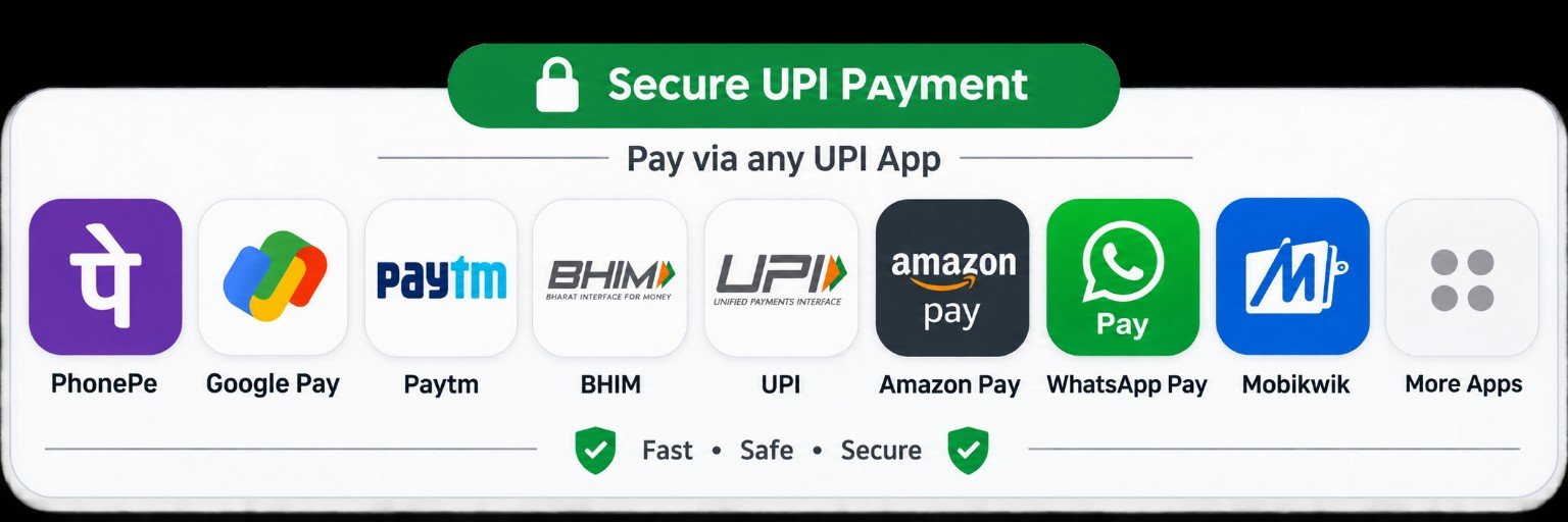 Pay via any UPI App